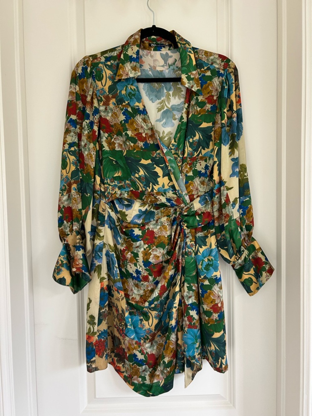 Zara Floral Wrap Mini Dress